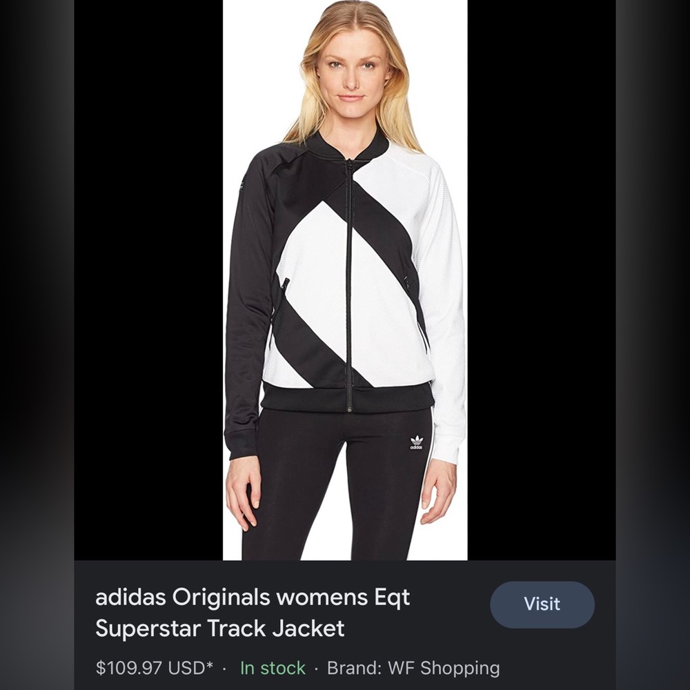 Adidas track jacket size large